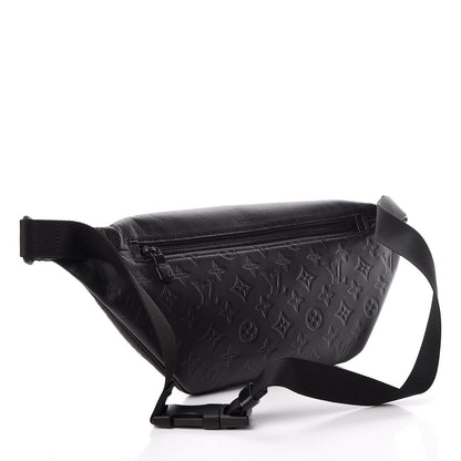 Louis Vuitton Calfskin Monogram Shadow Discovery Bumbag Black 3 of 12