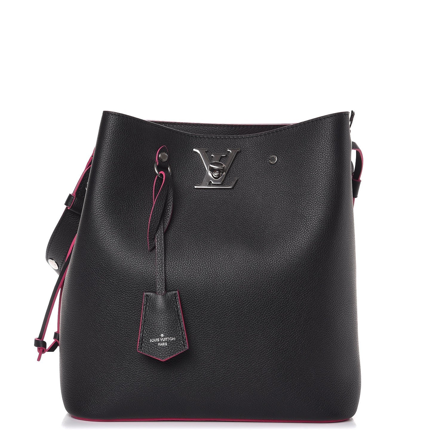 Louis Vuitton Calfskin Lockme Bucket Black 1 of 6