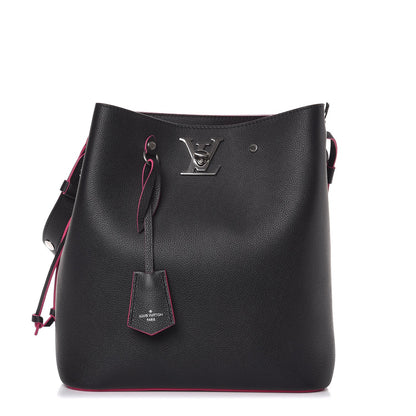 Louis Vuitton Calfskin Lockme Bucket Black 1 of 6