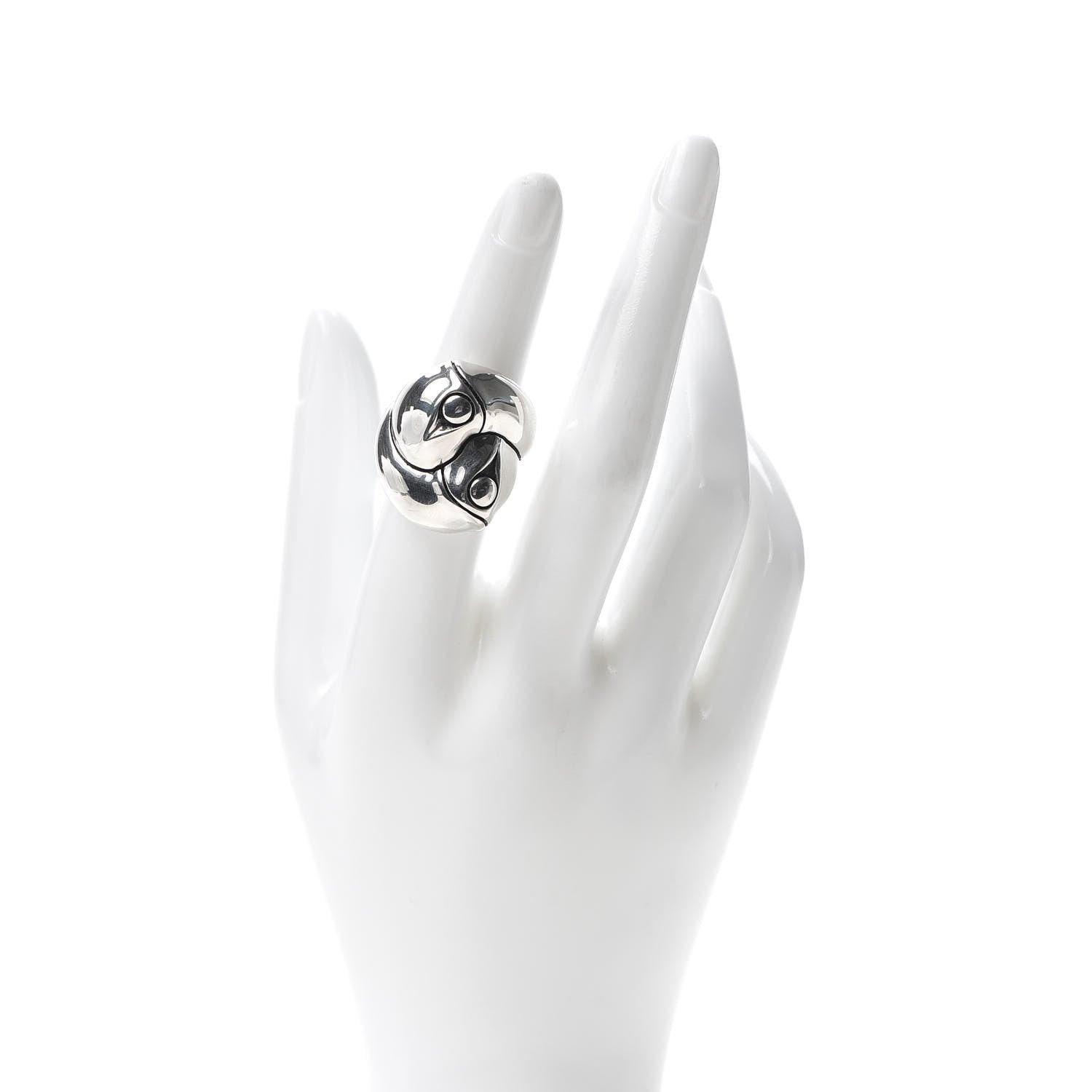 John Hardy Sterling Silver Bamboo Twist Ring 53 6.25 2 of 5