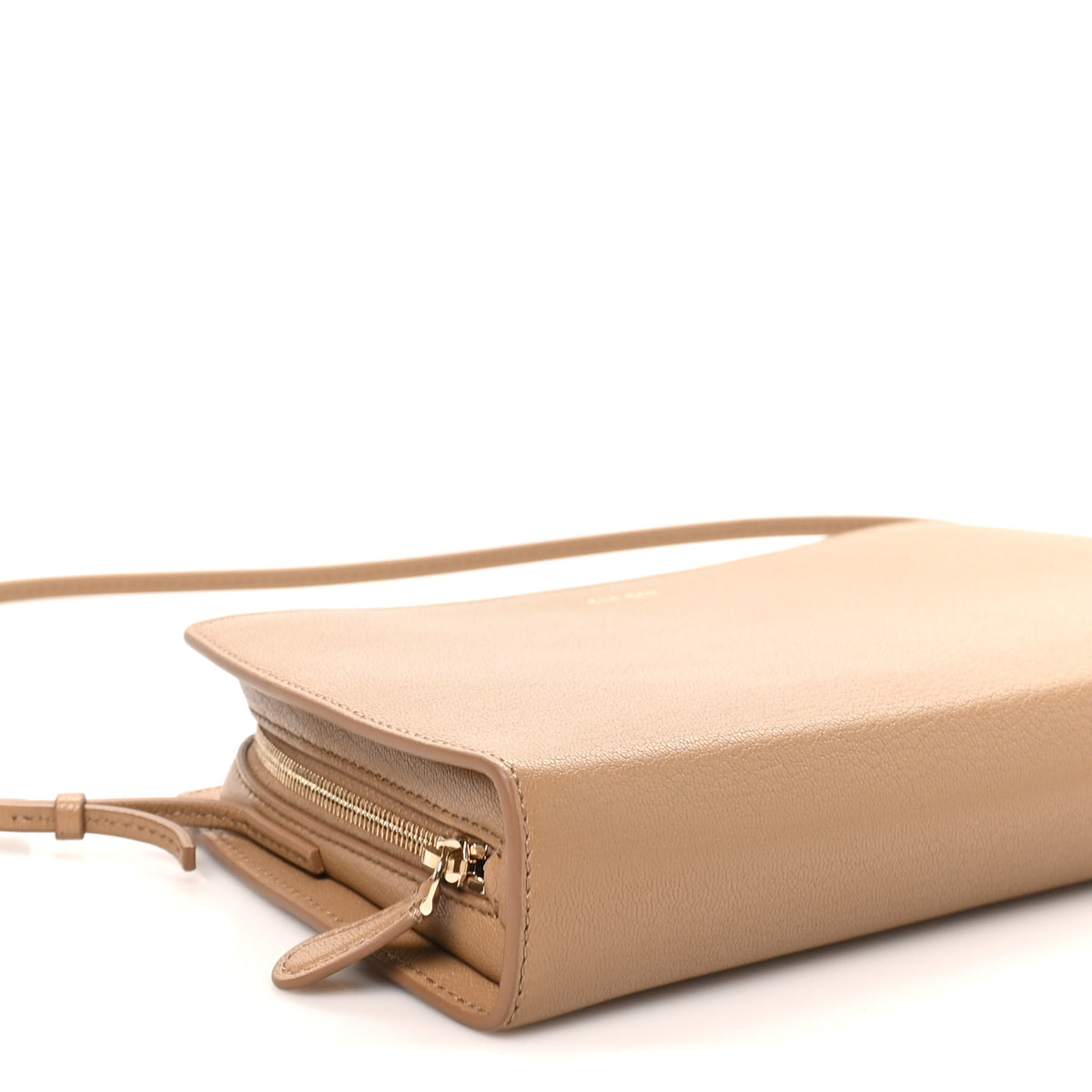 Saddle Calfskin Dalia Baguette Shoulder Bag Warm Chestnut