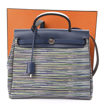 Hermes Barenia Vibrato Herbag 30 PM Indigo 10 of 10