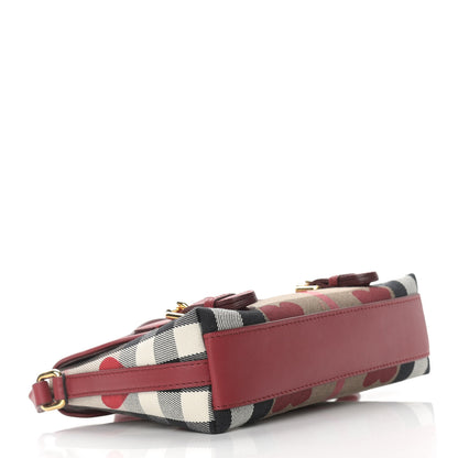Burberry Horseferry Check Heart Print Crossbody Flap Parade Red 4 of 9