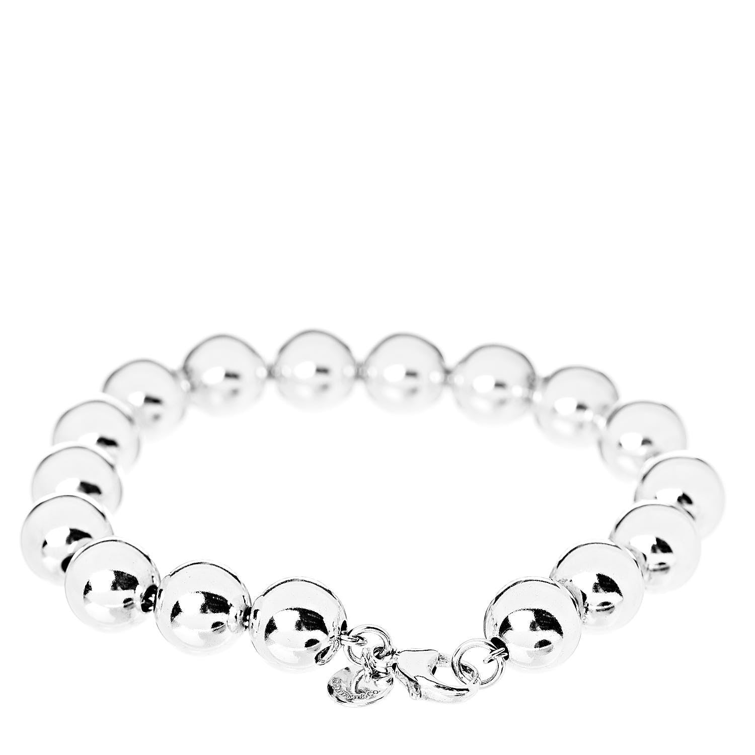 Tiffany Sterling Silver 10mm HardWear Ball Bracelet 3 of 4