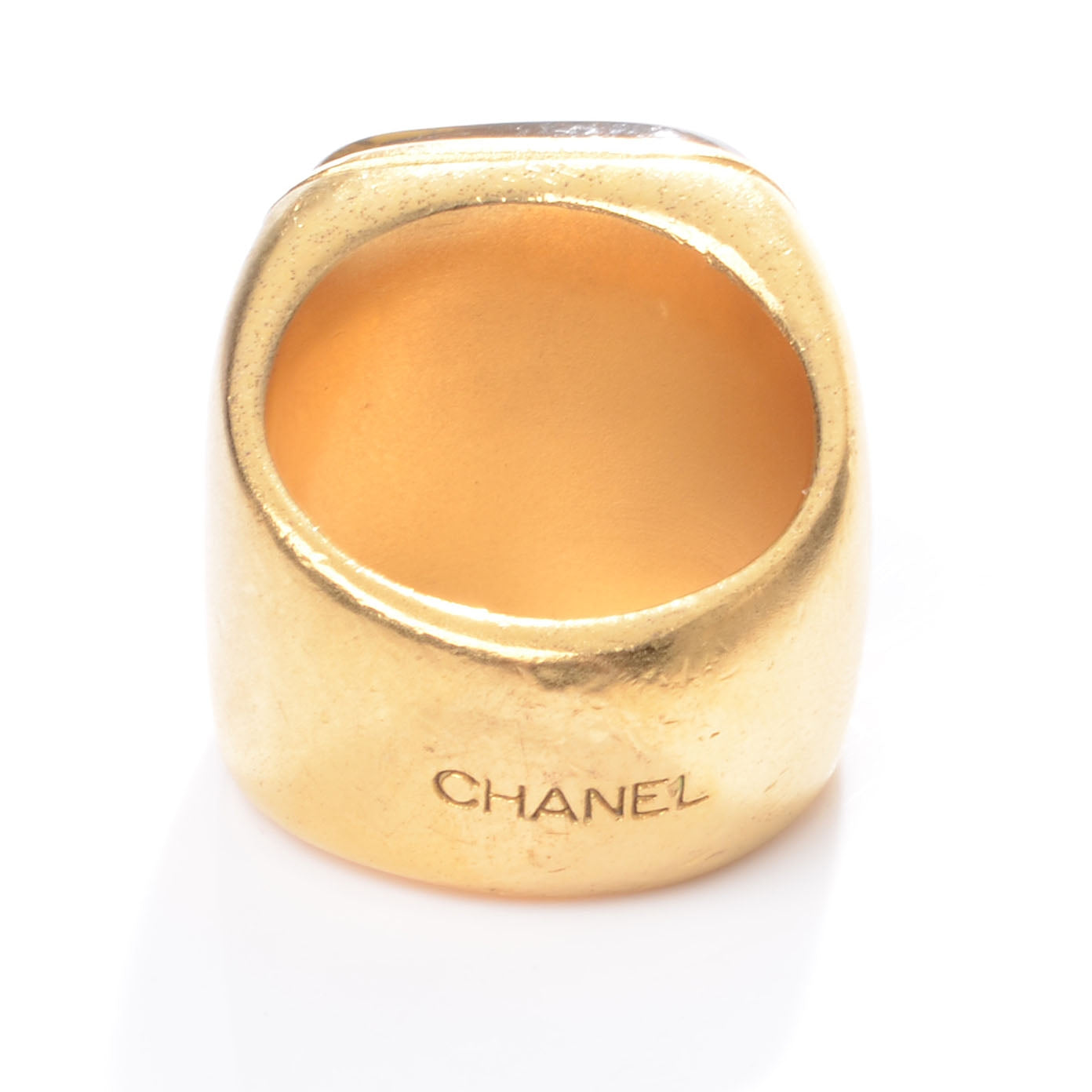 Chanel Resin CC Ring 6 Gold 5 of 5