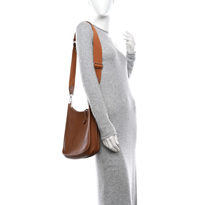 Hermes Taurillon Clemence Evelyne III PM Gold 2 of 12