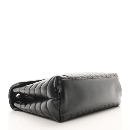 Saint Laurent Calfskin Y Quilted Monogram Monochrome Medium Loulou Chain Satchel Black 4 of 10