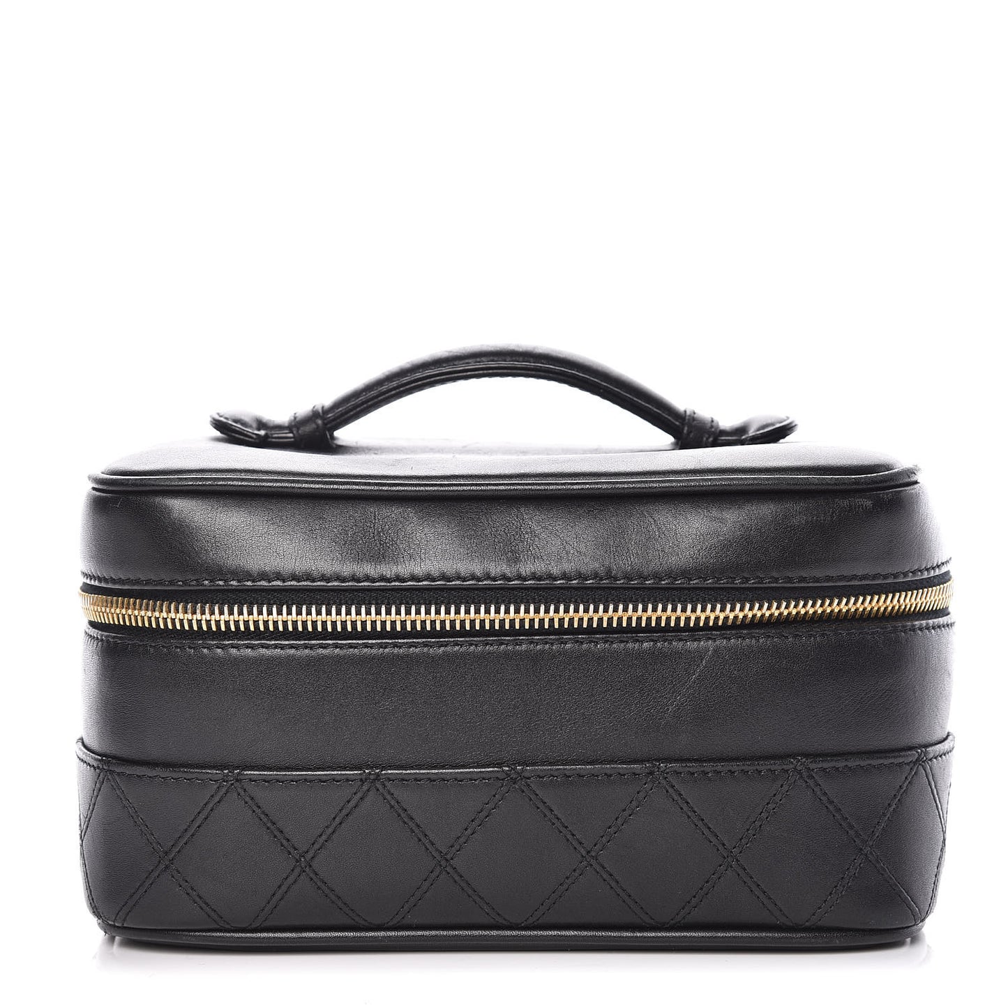 Lambskin Vanity Cosmetic Bag Black