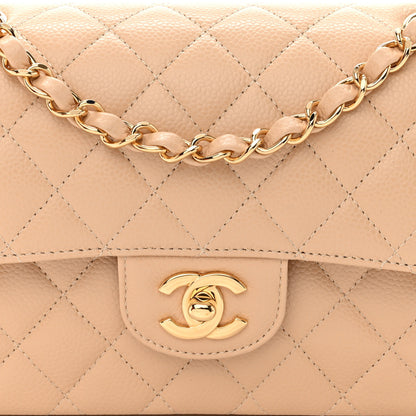 Chanel Caviar Quilted Small Double Flap Beige 9 of 11