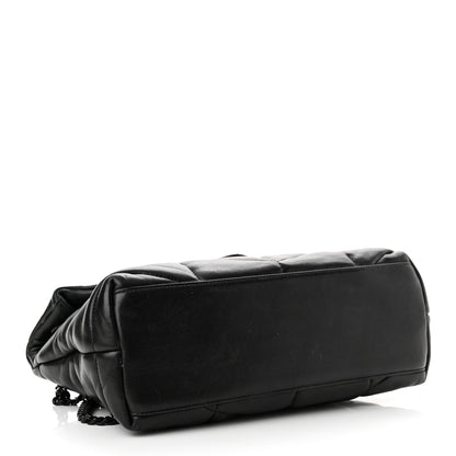 Saint Laurent Lambskin Quilted Small Loulou Puffer Monogram Chain Satchel Black 4 of 10