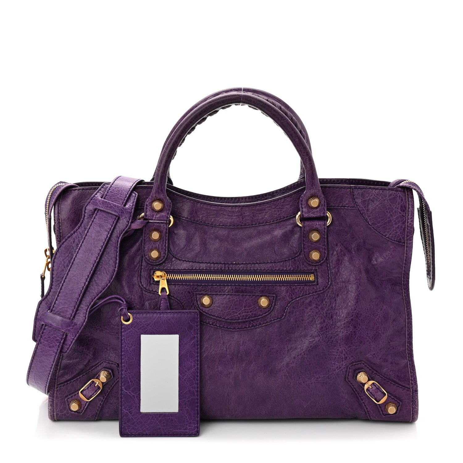 Balenciaga Agneau Giant 12 Gold Hardware City Dark Violet 3 of 11