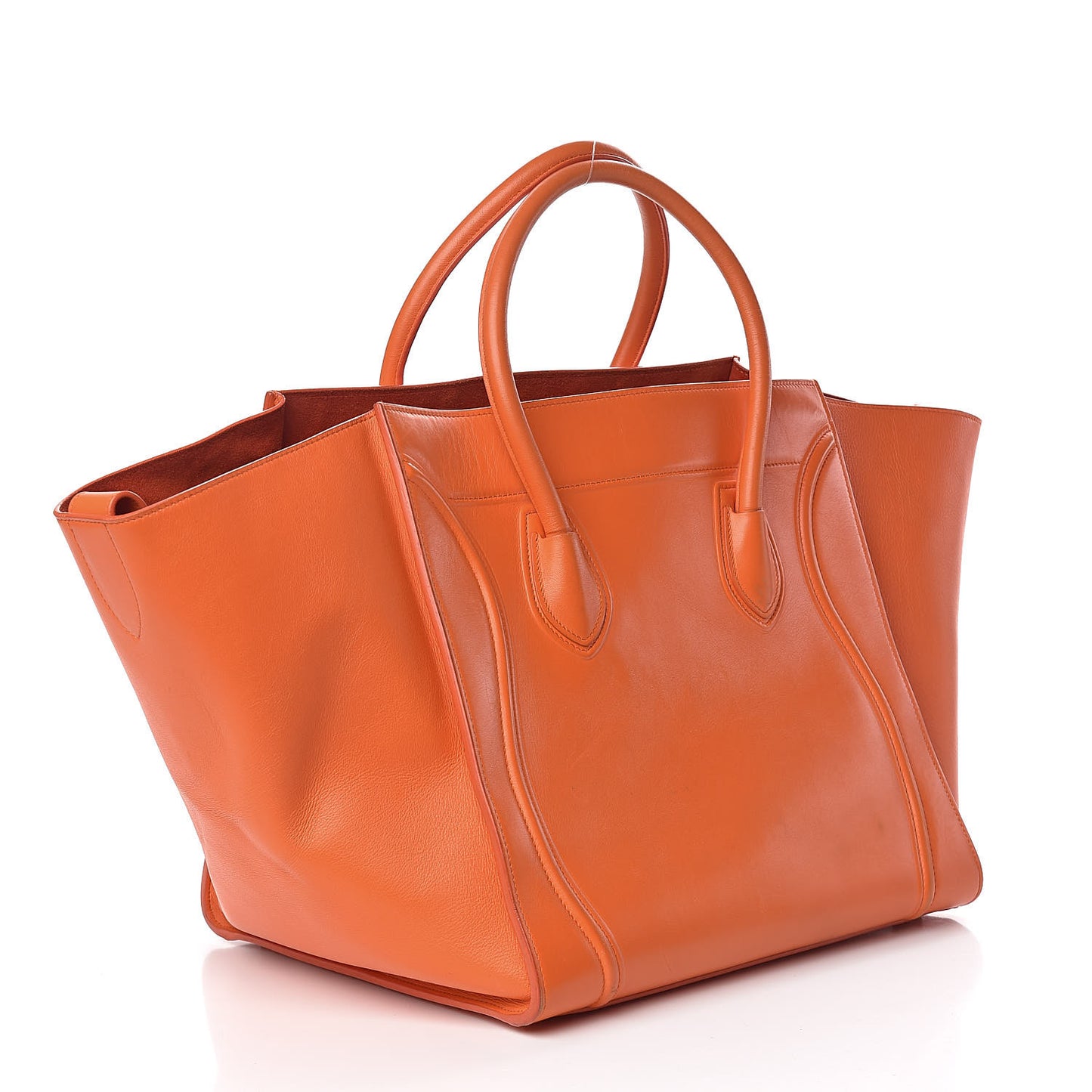 Supple Calfskin Medium Phantom Luggage Orange