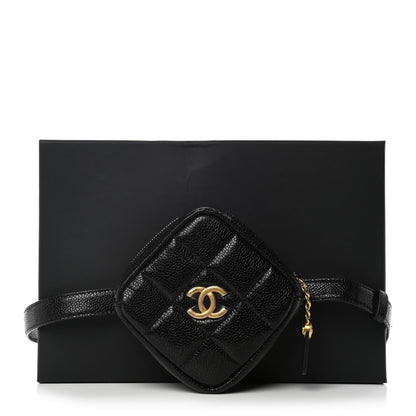 Chanel Caviar Quilted Coin Purse Belt Bag Black 10 of 10