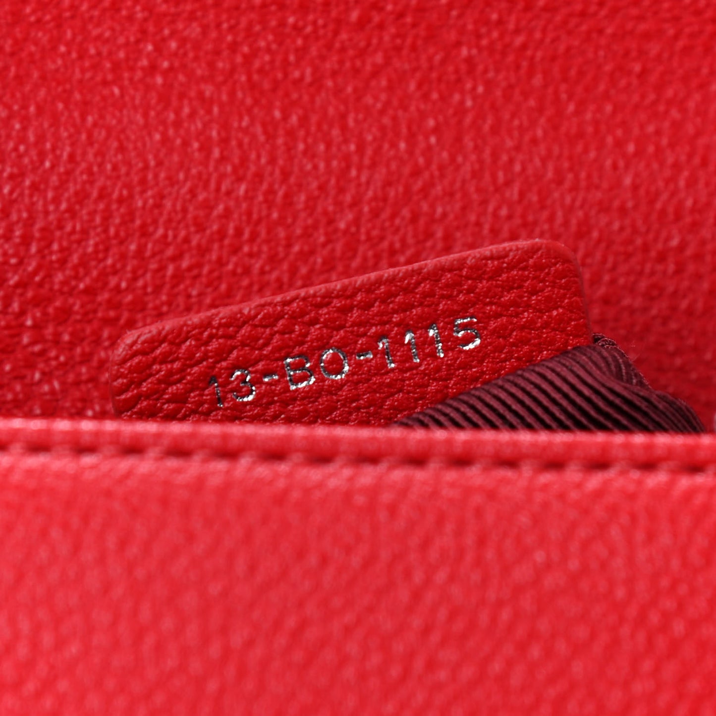 Grained Calfskin Small Diorama Flap Bag Red