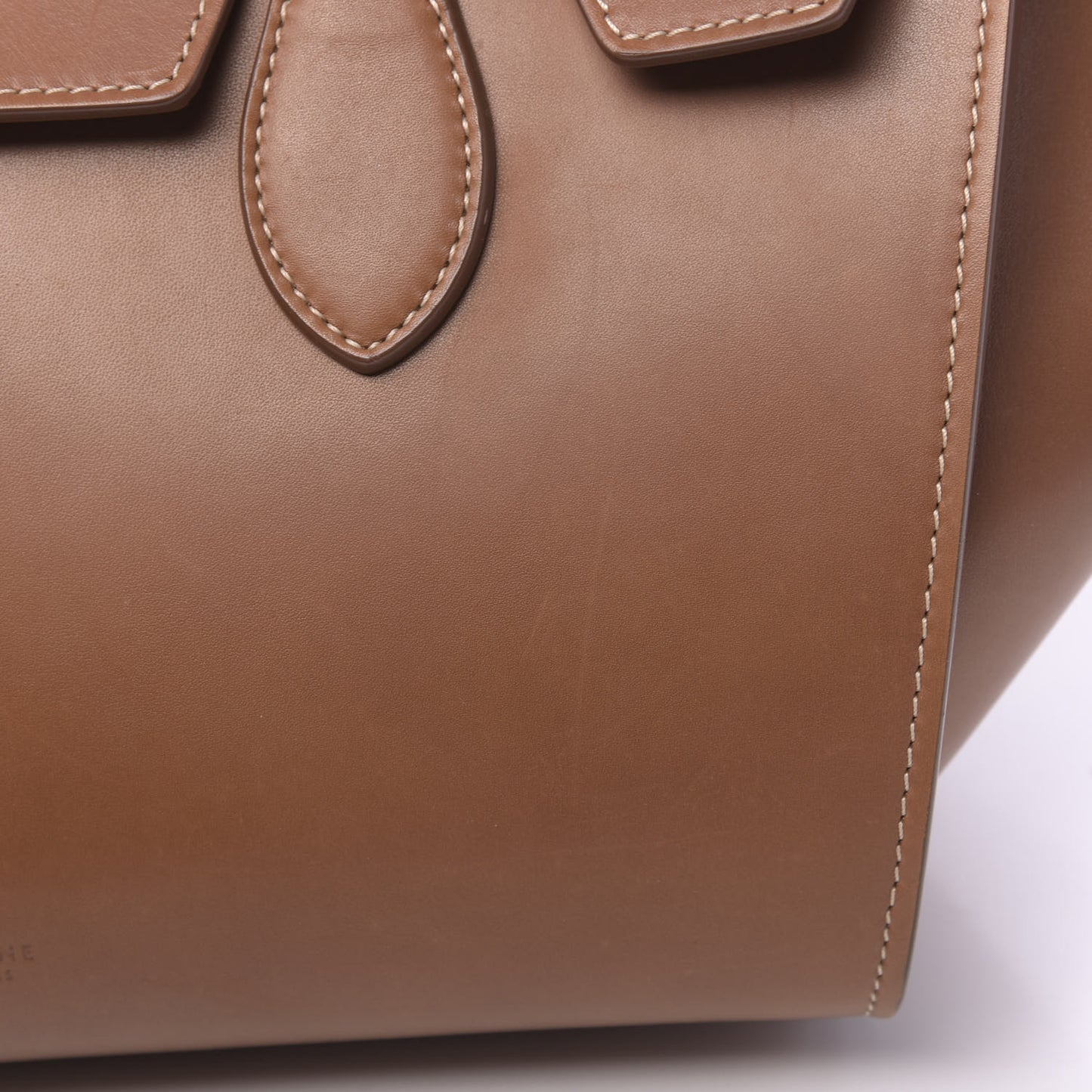 Natural Calfskin Mini Tie Knot Tote Tan