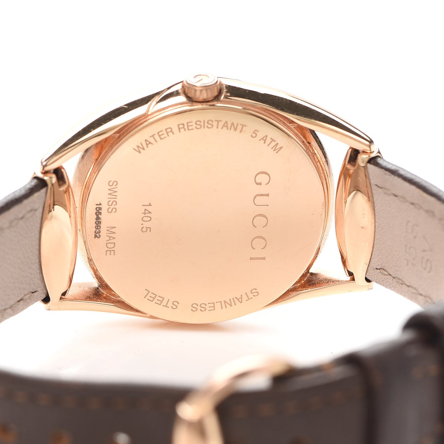 Stainless Steel Calfskin Mother of Pearl 27mm Horsebit Quartz Watch