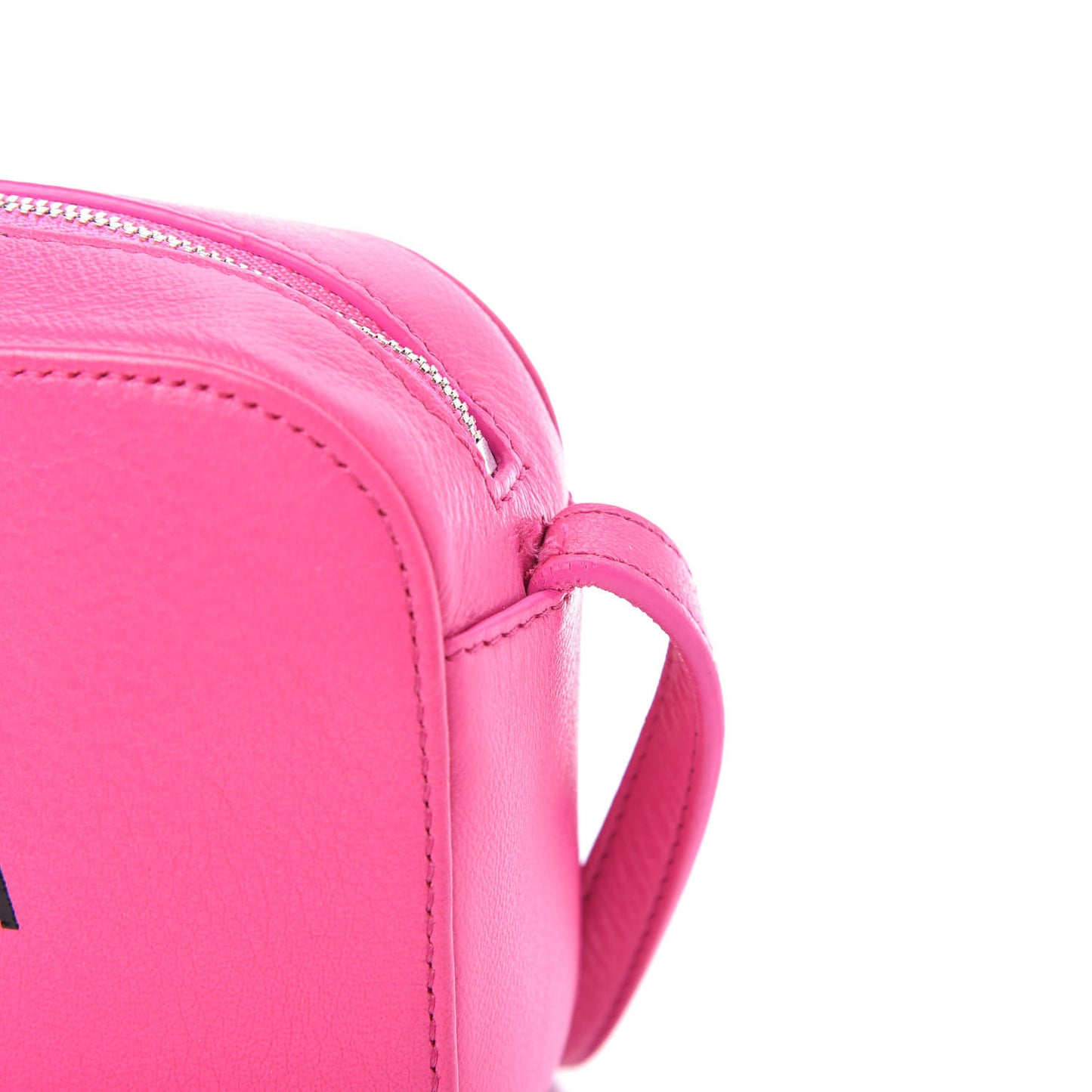 Calfskin Logo XS Everyday Camera Bag Acid Fuchsia Black