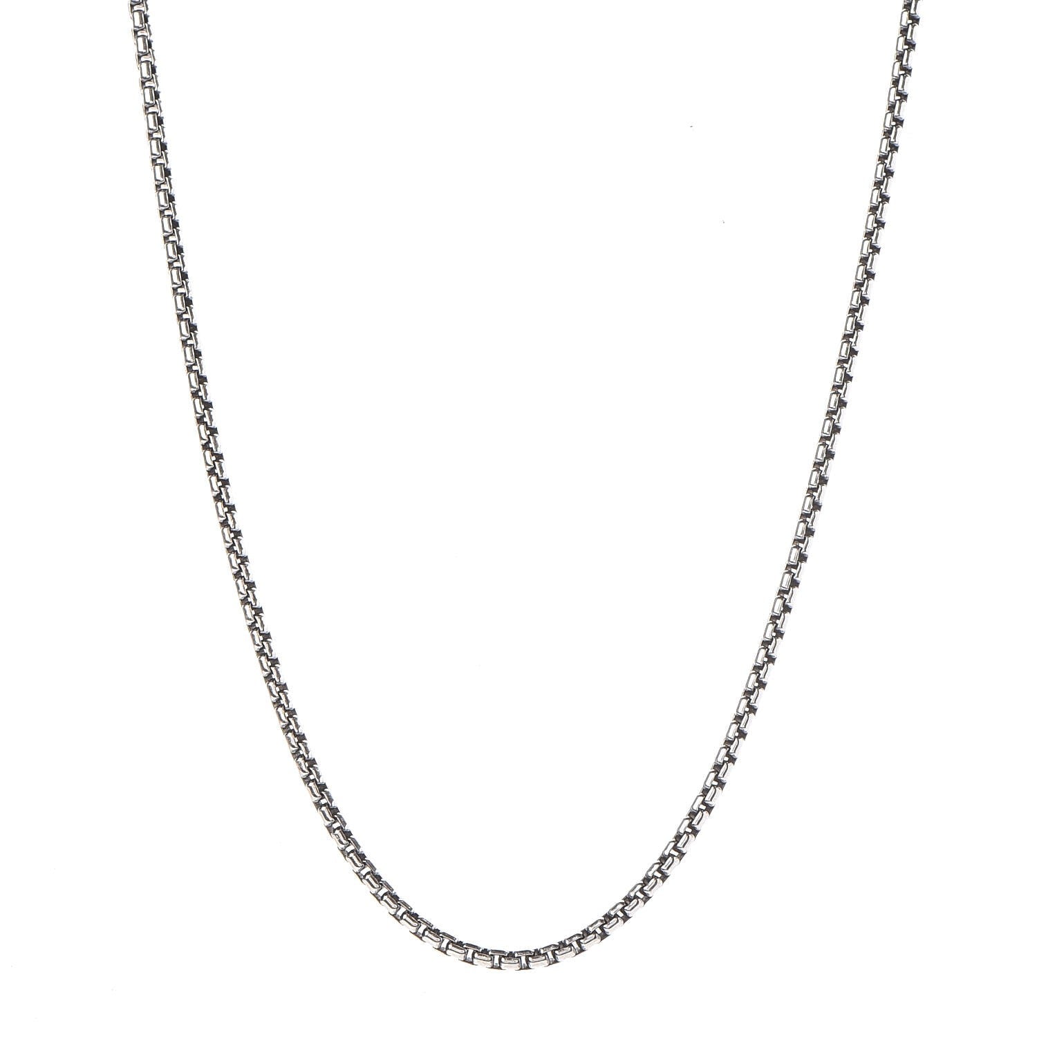 David Yurman Sterling Silver 14K Yellow Gold 2.7mm Small Box Chain Necklace 18" 1 of 6