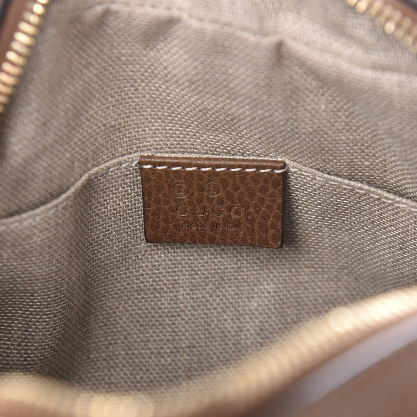 Monogram Mini Bree Messenger Bag Beige Tabacco