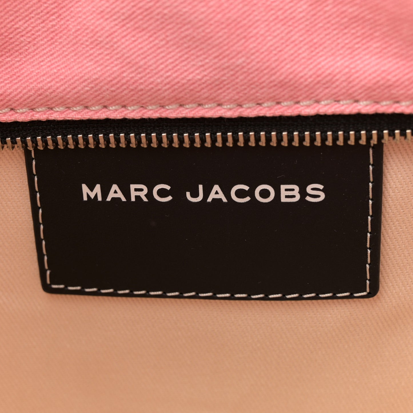 Denim Canvas Medium Chain Bag Ribbon Pink