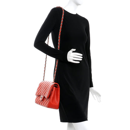 Chanel Lambskin Quilted Jumbo Double Flap Red 2 of 10