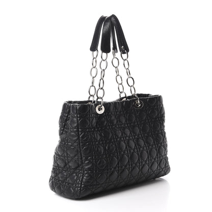 Christian Dior Lambskin Cannage Large Dior Soft Shopping Tote Black 3 of 11