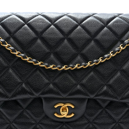 Chanel Grained Calfskin Quilted XXL Travel Flap Bag Black 8 of 10