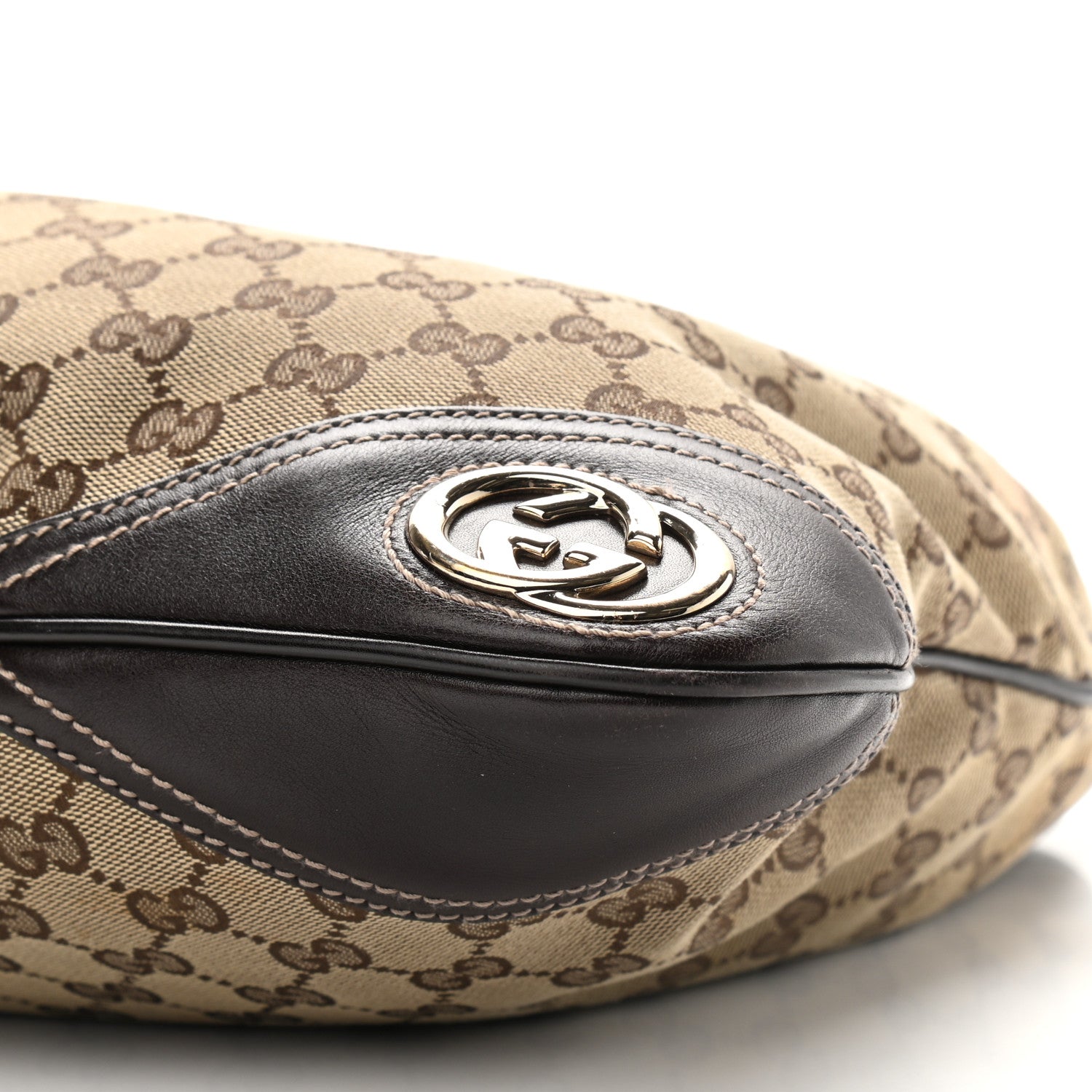 Gucci Monogram Medium New Britt Hobo Dark Brown 9 of 10