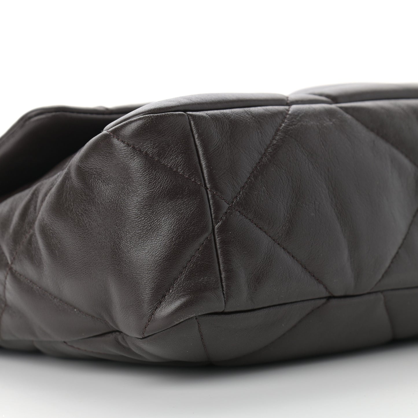 Lambskin Quilted Large Chanel 19 Flap Dark Brown