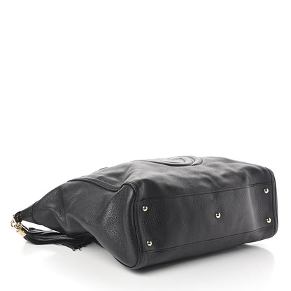 Gucci Pebbled Calfskin Large Soho Top Handle Bag Black 3 of 8