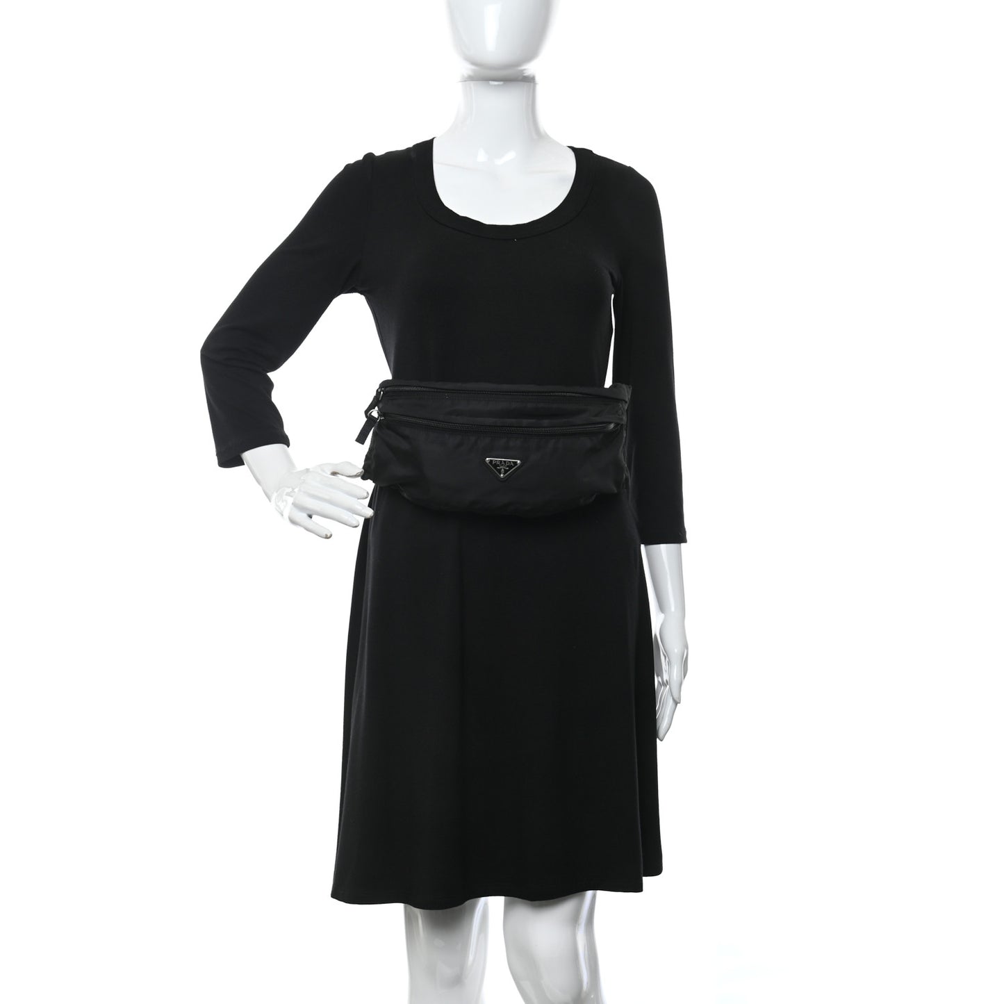 Tessuto Nylon Montagna Belt Bag Black