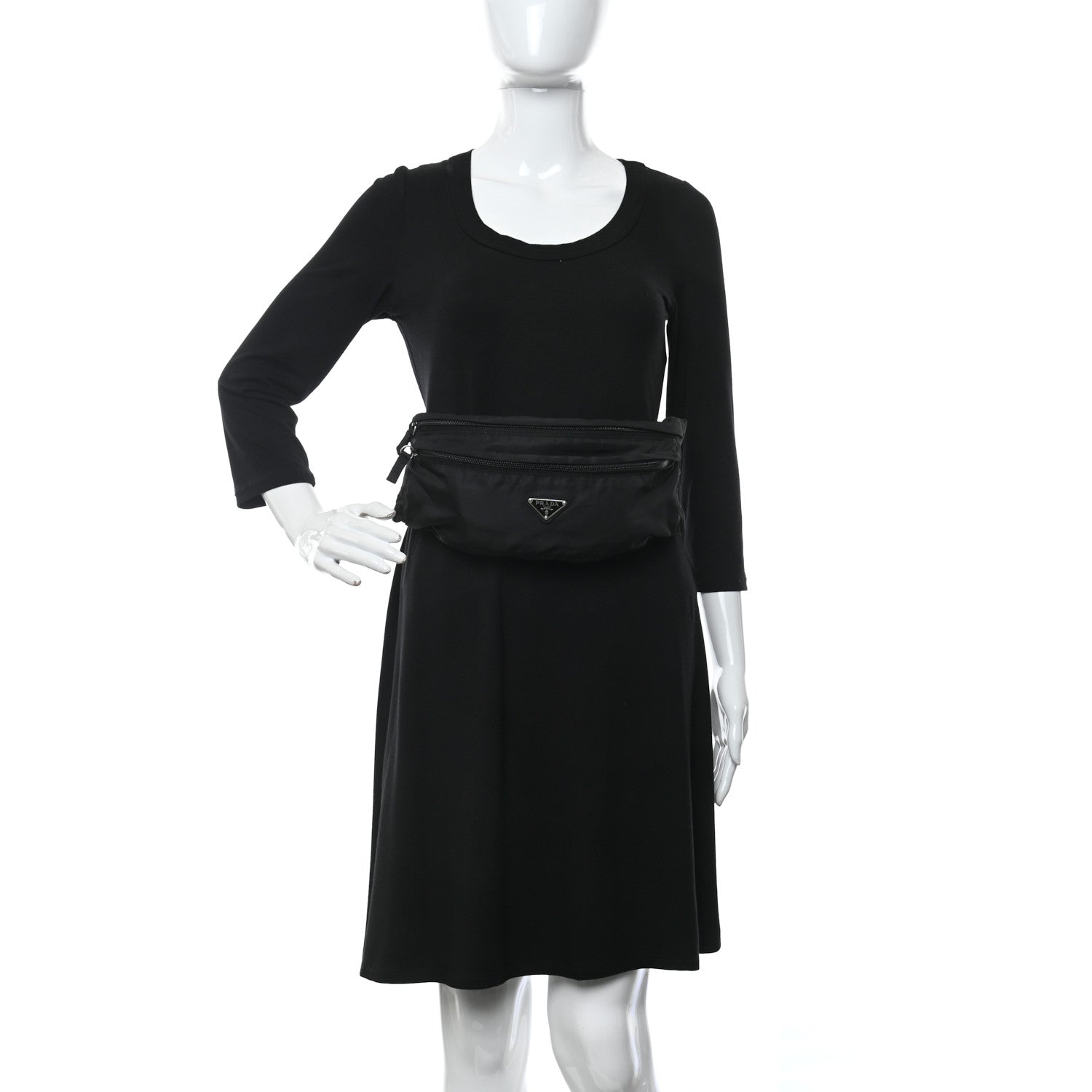 Prada Tessuto Nylon Montagna Belt Bag Black 3 of 10
