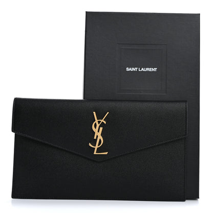 Saint Laurent Grain De Poudre Uptown Pouch Black 8 of 8
