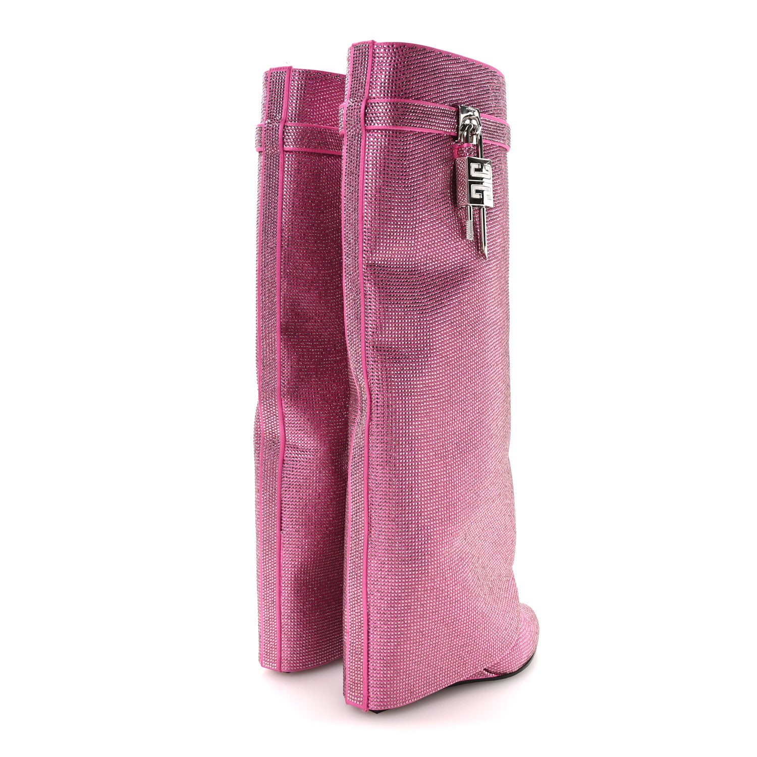 Givenchy Suede Strass Shark Lock Pant Boots 37.5 4 of 8