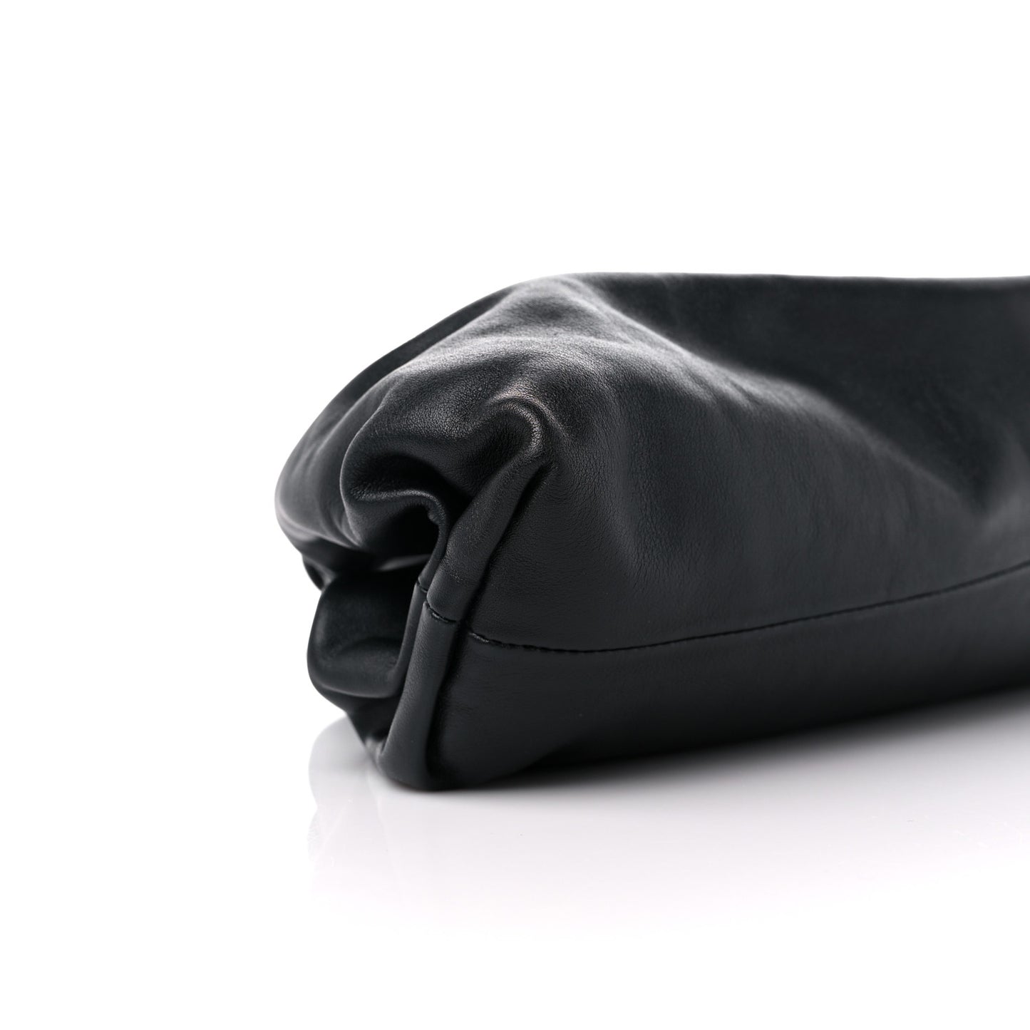 Smooth Butter Calf The Pouch Oversized Clutch Black