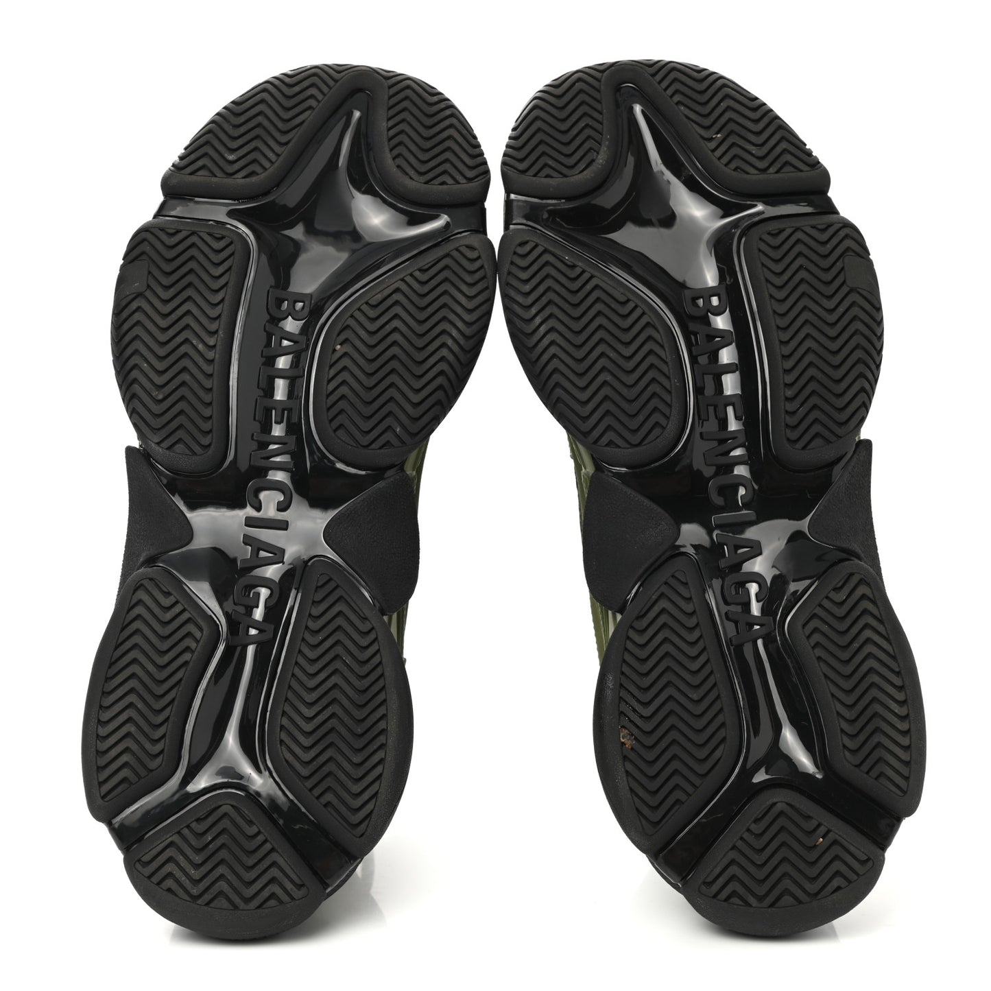 Fabric Mesh Mens Triple S Sneakers 42 Black Kaki