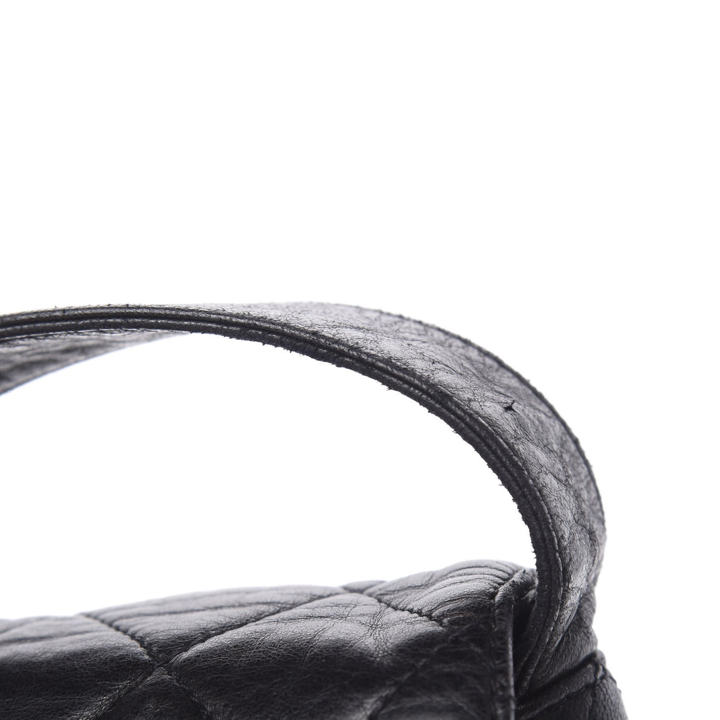 Lambskin Quilted Flap Shoulder Bag Black