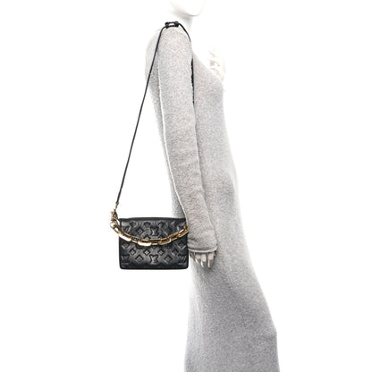 Louis Vuitton Lambskin Embossed Monogram Coussin BB Black Black 2 of 13