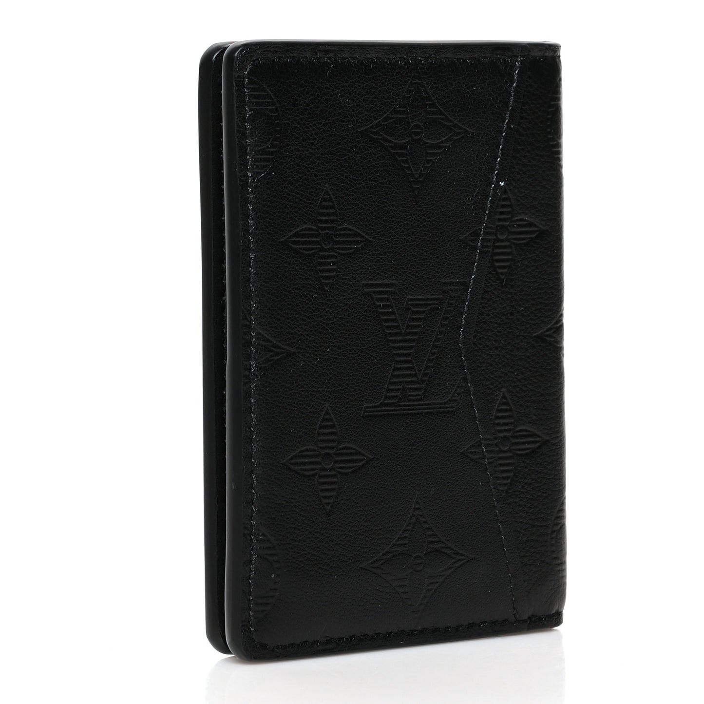 Calfskin Monogram Shadow Pocket Organizer Black