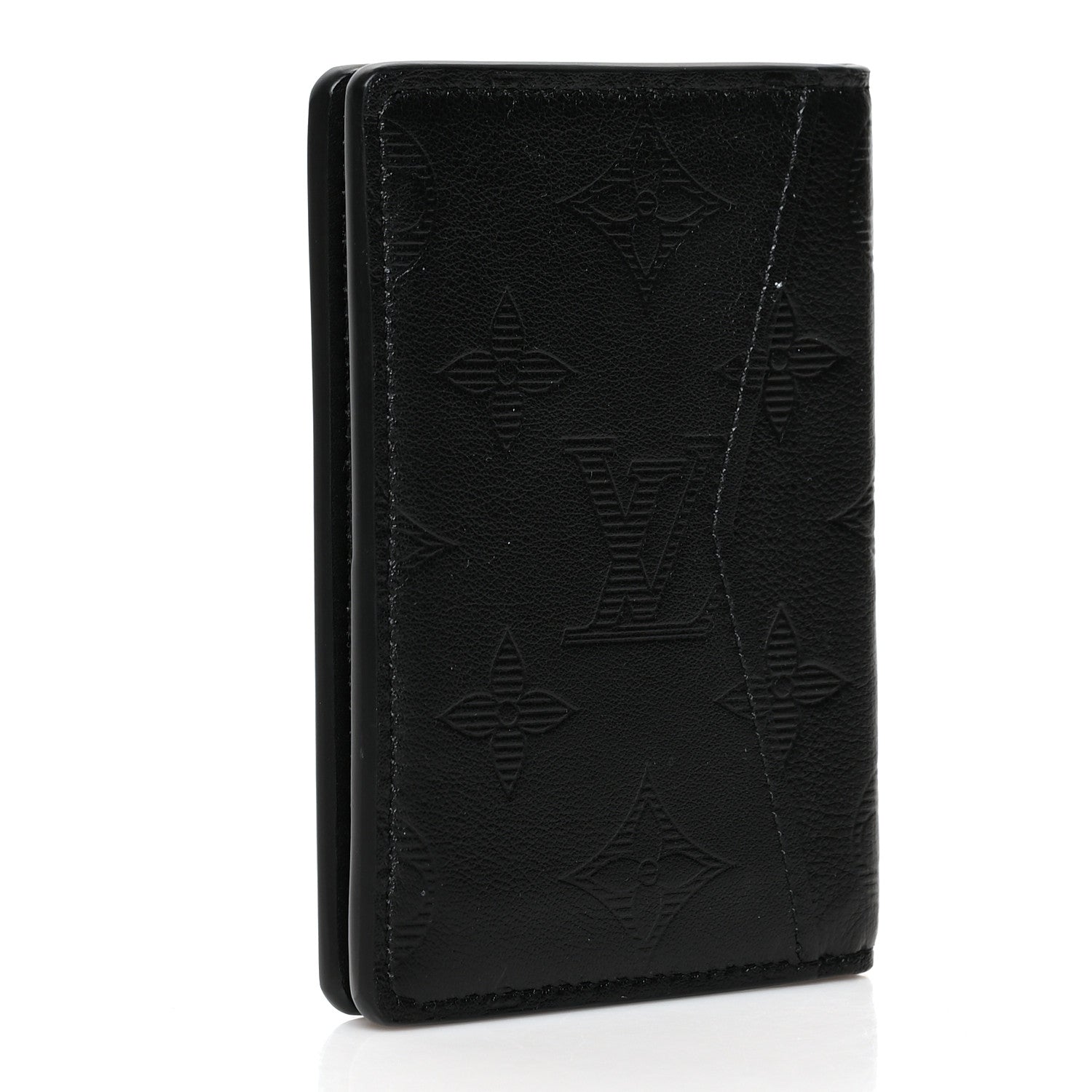 Louis Vuitton Calfskin Monogram Shadow Pocket Organizer Black 3 of 7