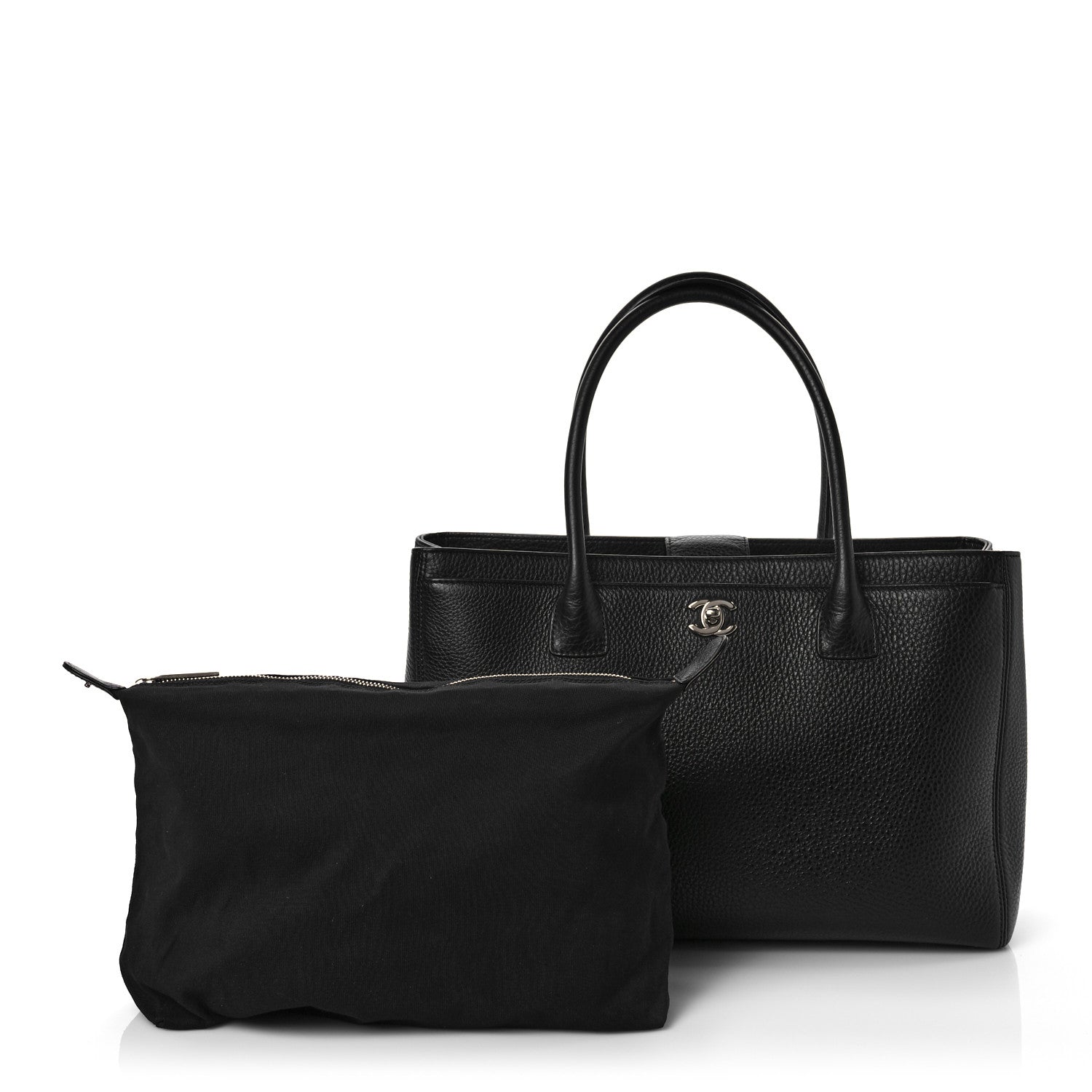 Chanel Calfskin Cerf Executive Shopper Tote Black 2 of 8