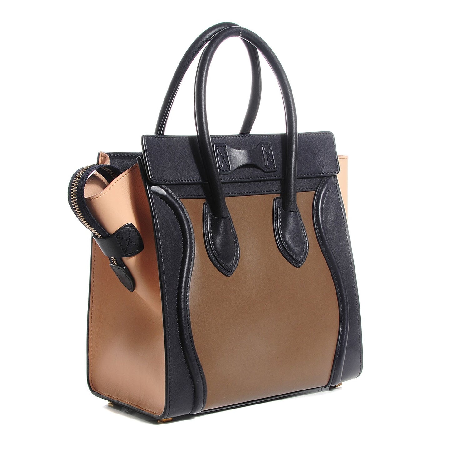 Smooth Calfskin Micro Tri-Color Luggage Camel