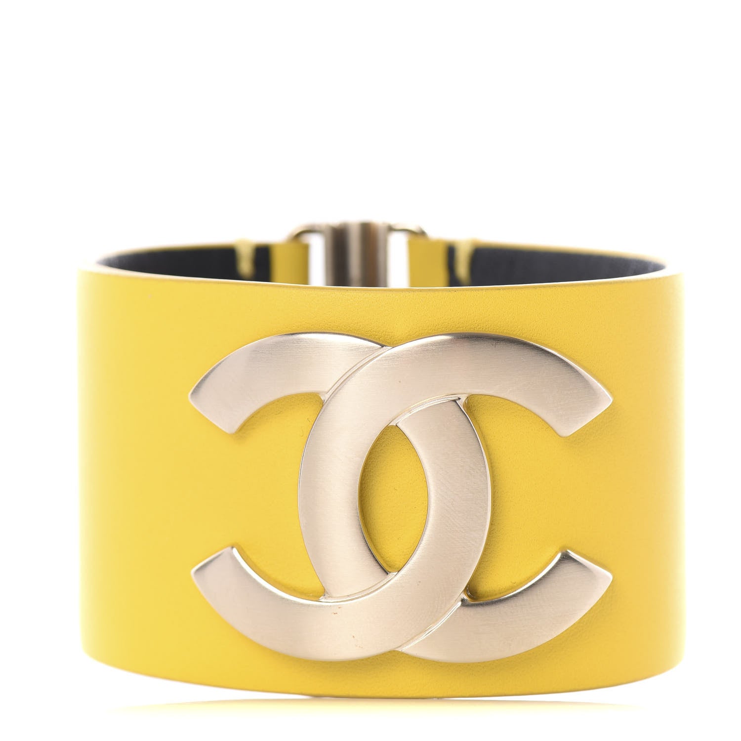 Chanel Calfskin CC Wide Cuff M Yellow 1 of 6