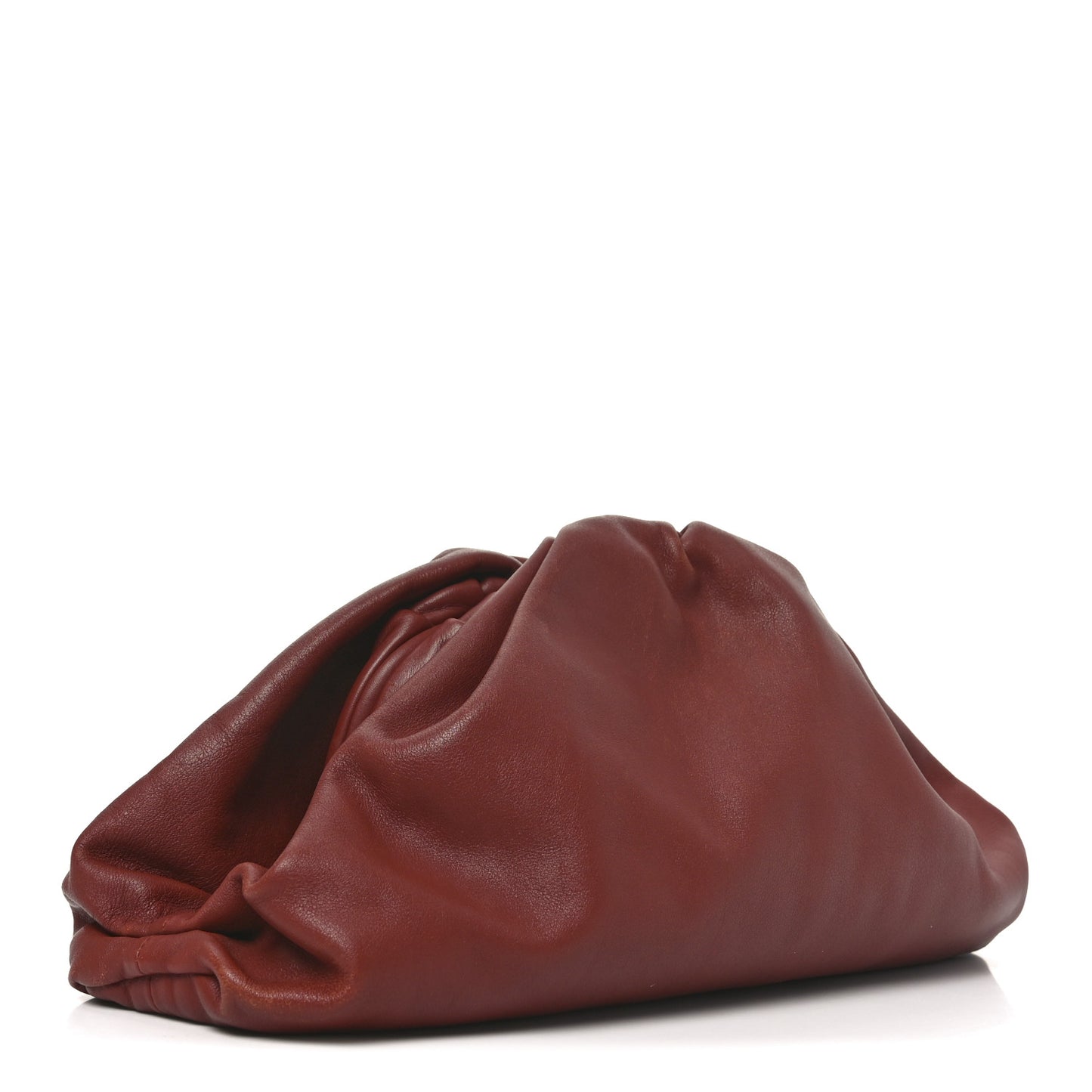 Smooth Butter Calf The Pouch Oversized Clutch Rust