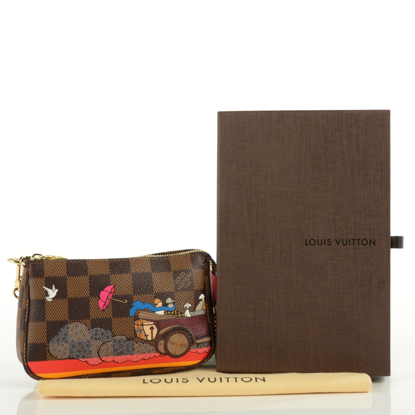 Damier Ebene 2015 Christmas Animation Mini Pochette Accessories