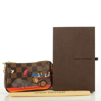 Louis Vuitton Damier Ebene 2015 Christmas Animation Mini Pochette Accessories 5 of 8
