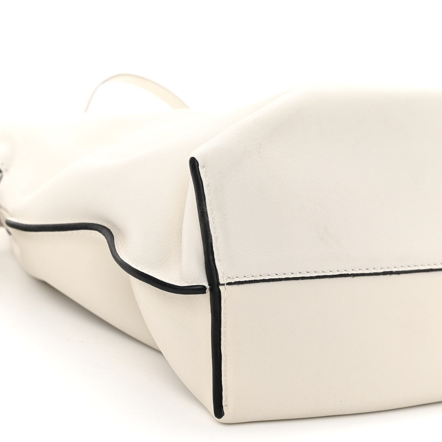 Calfskin Mini Flamenco Knot Clutch Soft White