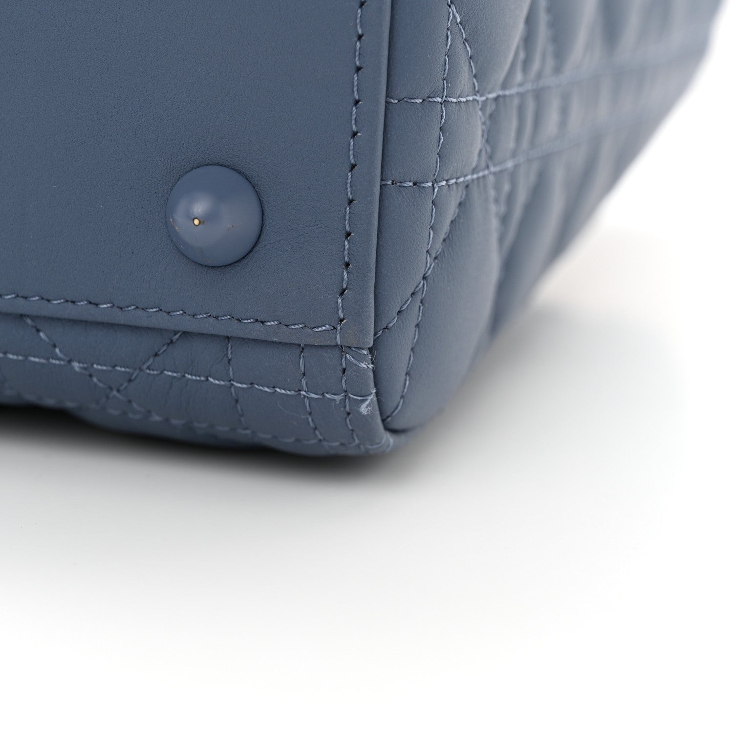 Christian Dior Ultra Matte Calfskin Cannage Large Lady Denim Blue 10 of 10