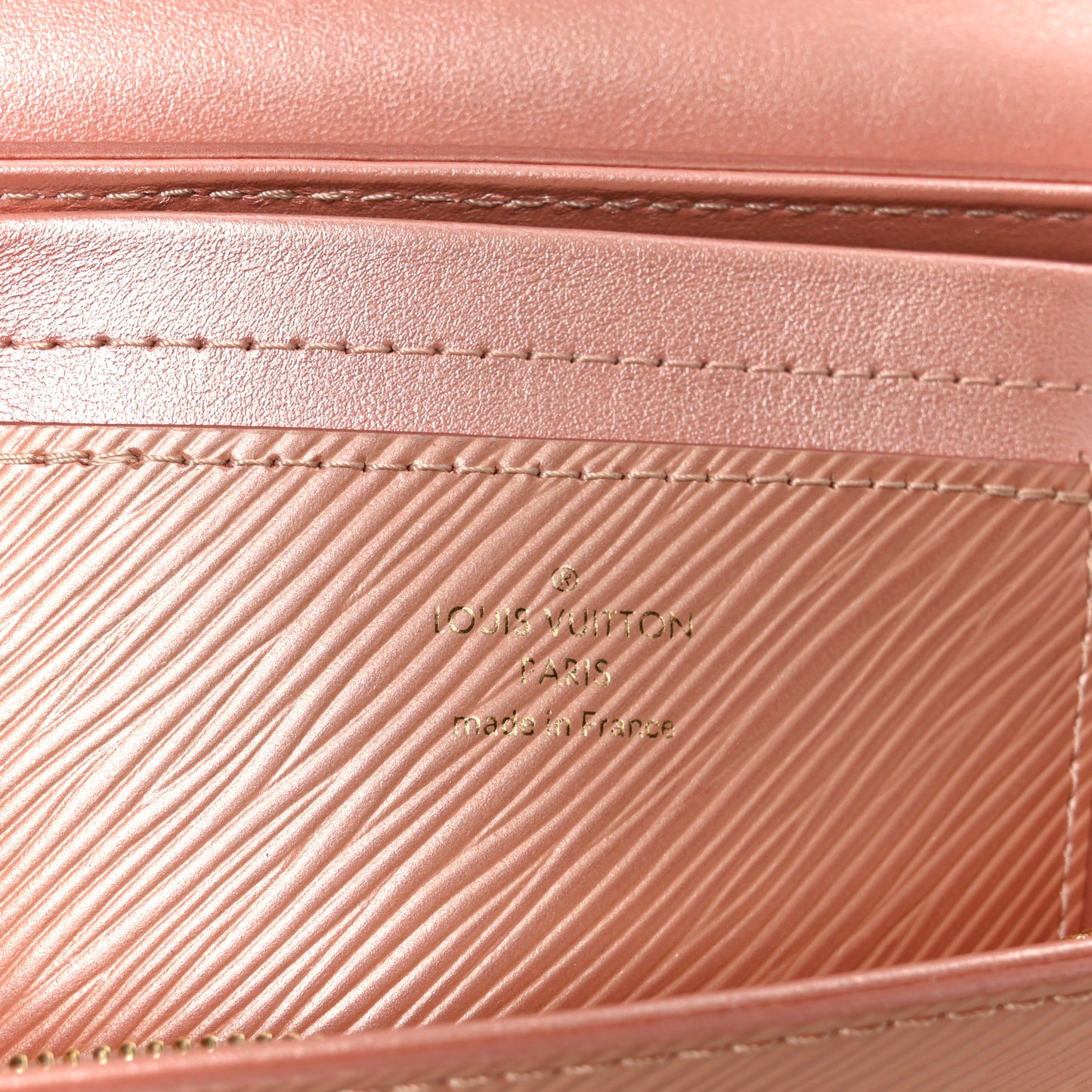 Metallic Epi Twist Shoulder Bag MM Rose Blossom Pink