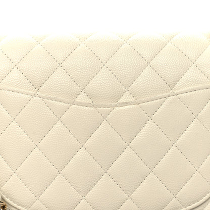 Chanel Caviar Quilted Medium Double Flap White 11 of 11